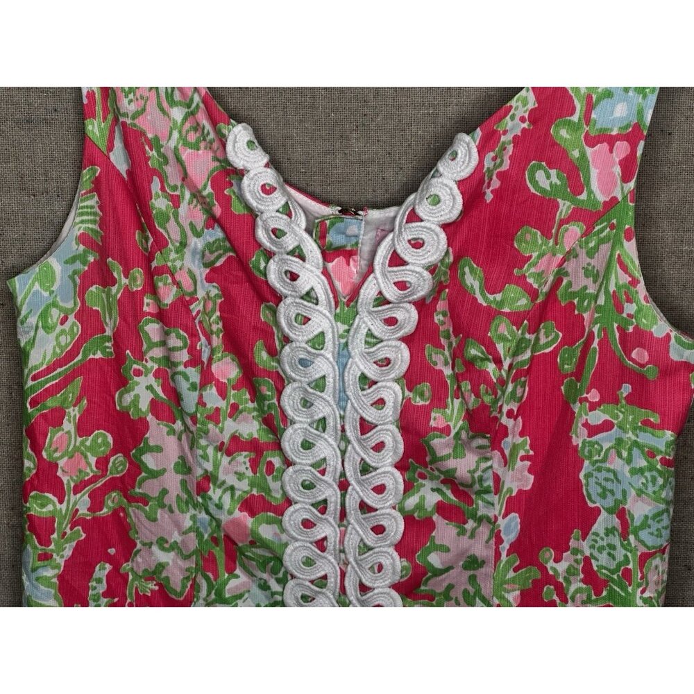 Lilly Pulitzer Cathy Shift Dress Flamingo Pink Southern Charm Lace Garden Party - Picture 6 of 14